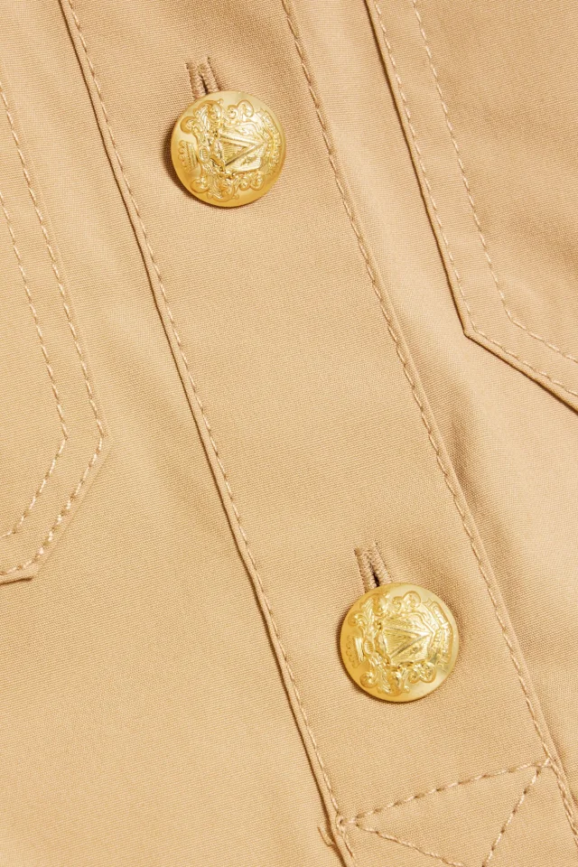 Veronica Beard Saude Cotton-Blend Mini Shirt Dress in Sand, photo 4 of 5 from THE OUTNET