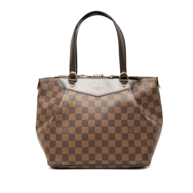 Brown Louis Vuitton Damier Ebene Westminster PM Handbag in Brown Canvas from Designer Revival
