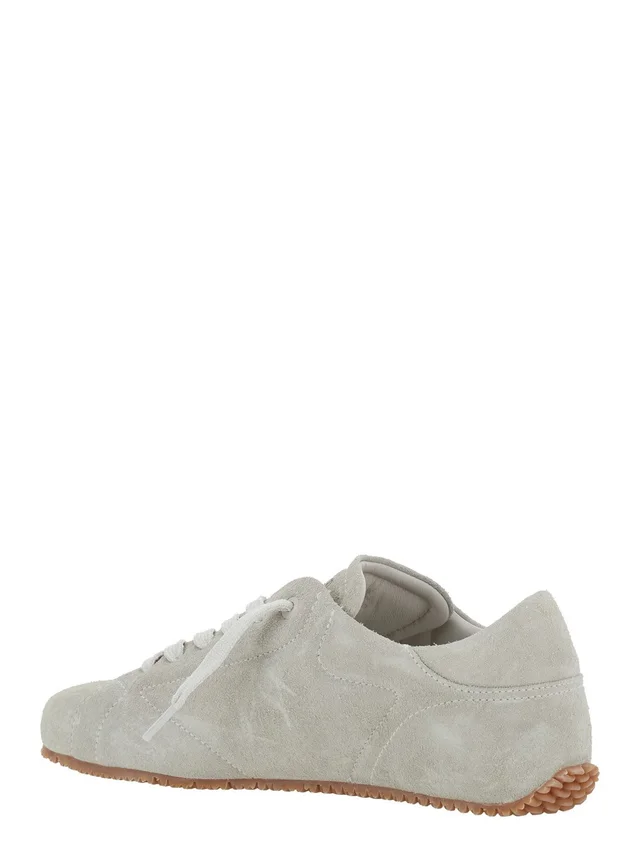 Axel arigato 'Tact' Grey Sneaker Low Top with logo lettering on the tongue in Suede Man in Grey 100% Calf, photo 6 of 8 from Gaudenzi Boutique