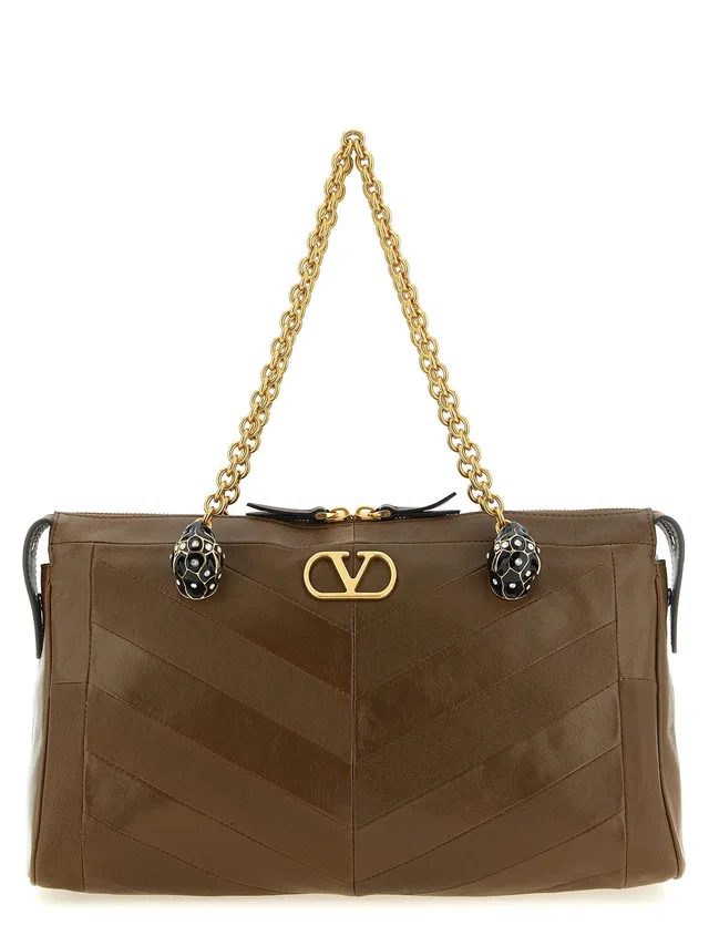 Valentino Garavani Shoulder Bag — Brown in Brown Nappa leather from HEWI