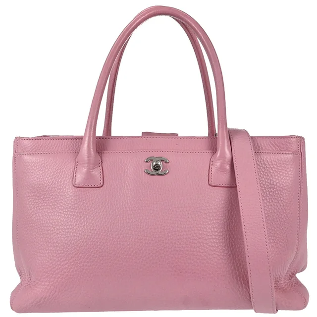 Chanel 2015-2016 Pink Deerskin Executive Cerf 2way Shoulder Tote Bag in Pink from AMORE Vintage Tokyo