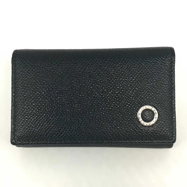 Bvlgari Grain Calf Key Case Black in Black Leather from LuxUness
