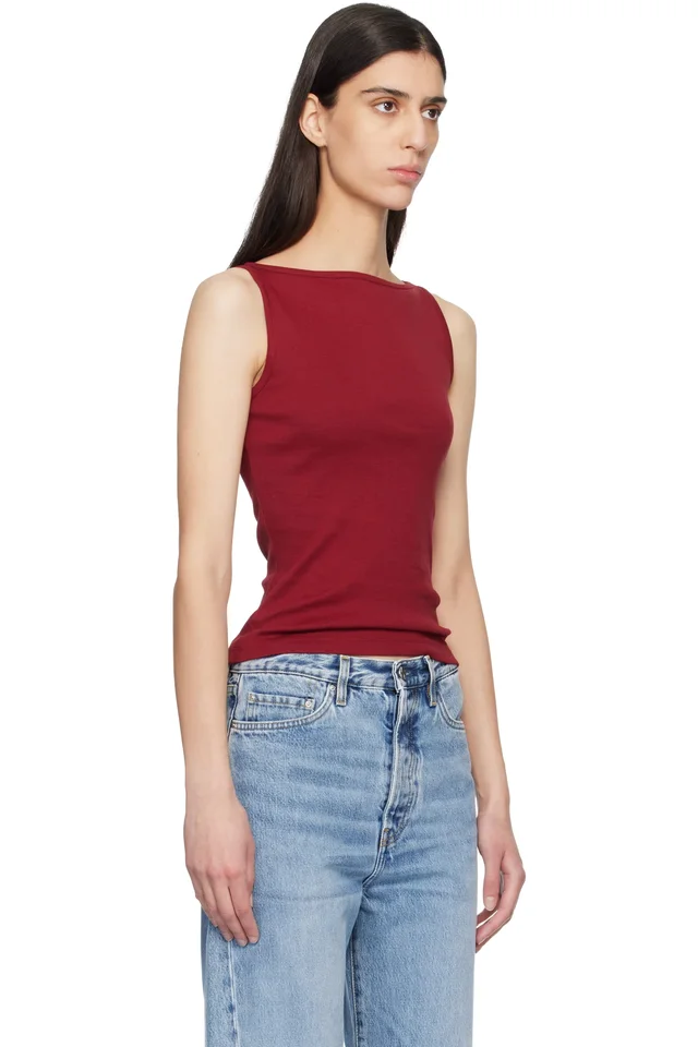 FLORE FLORE Red Timmi Tank Top, photo 2 of 4 from SSENSE