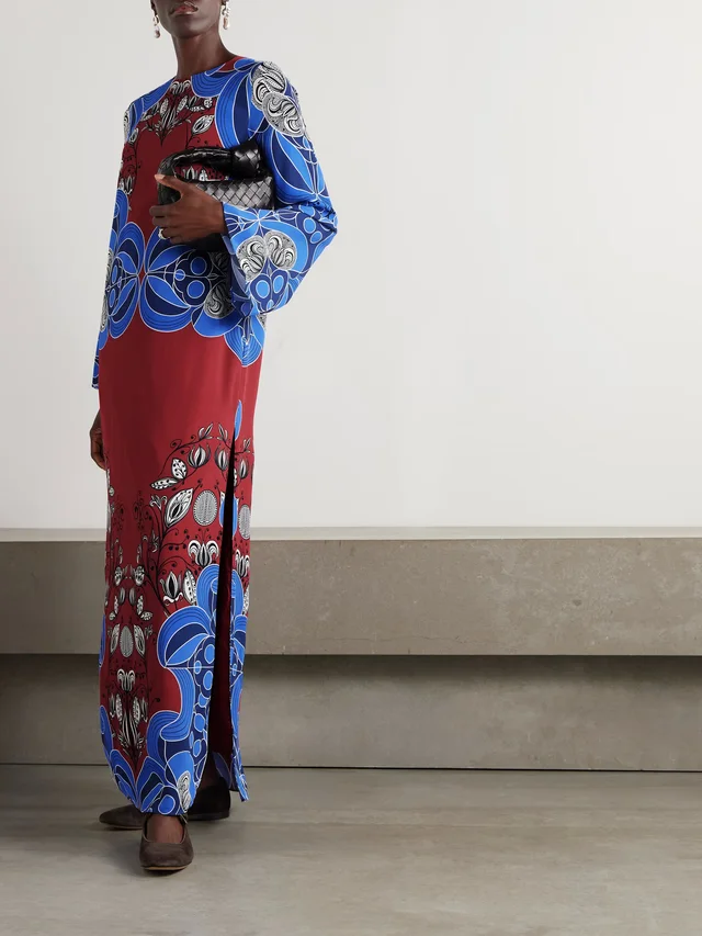 BORGO DE NOR Capucine printed crepe maxi dress in Blue, photo 2 of 2 from NET-A-PORTER (Canada)