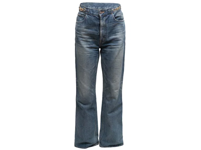 Medium Wash Celine Hardware-Embellished Jeans Size US 29 from Designer Revival