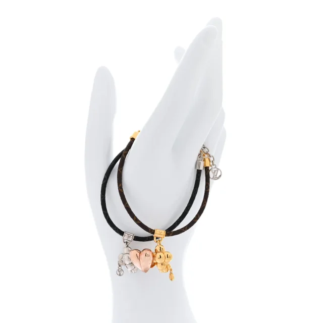 Louis Vuitton Monogram Vivienne Amour Bracelet Set in Canvas from FASHIONPHILE, photo 2 of 7
