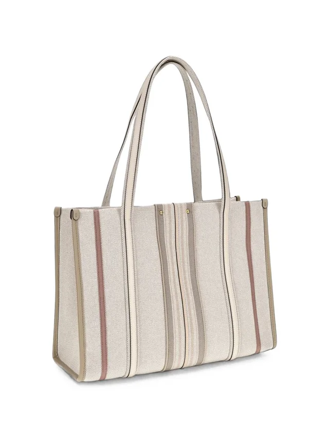 Chloé Striped Linen Shoulder Bag — Cream in White Woven leather from HEWI, photo 2 of 2