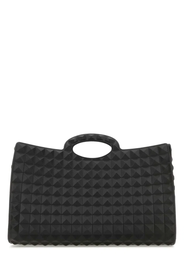Valentino Garavani Le Troisième Shoulder Bag — Black Exterior: Rubber in Black from HEWI