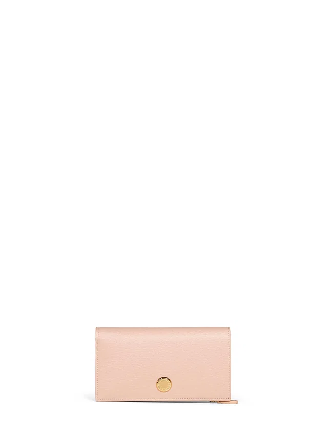 Stella McCartney Vegan Leather Tri-Fold Wallet — Pink Polyamide in Pink Leather from HEWI