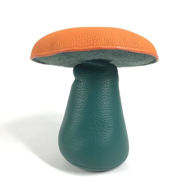 Hermès Object Paperweight Mushroom GM Leather Orange in Orange Leather from The Reluxe
