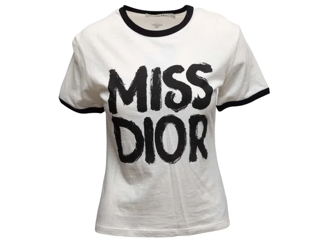 White & Black Christian Dior Miss Dior Ringer Tee Size US XS in Black from Designer Revival