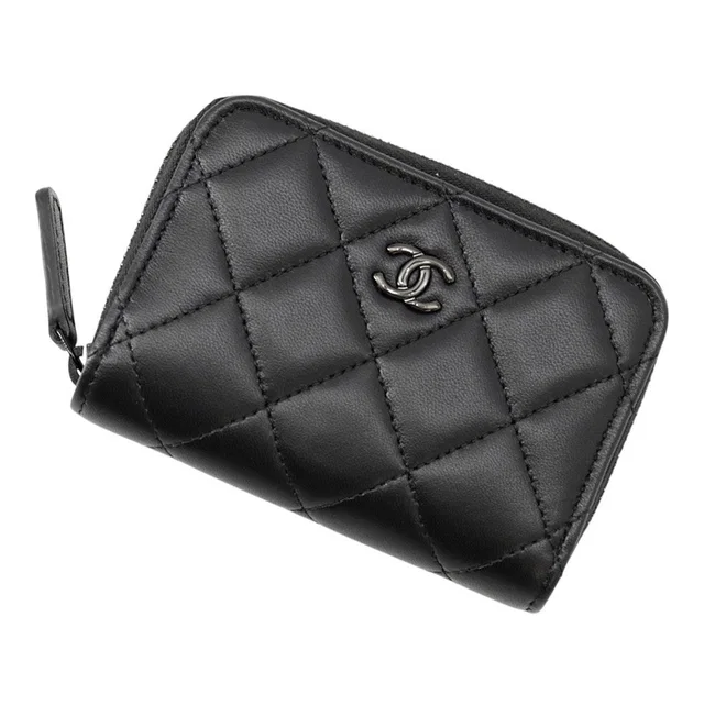 Chanel Classic zip coin purse BlackAP0216-B06311-94305 Lambskin in Lambskin from GALLERY RARE