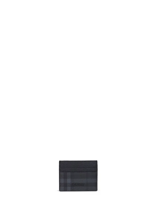 Burberry Check Coated Canvas Card Case — Black Polyurethane Cases in Black Coated canvas from HEWI