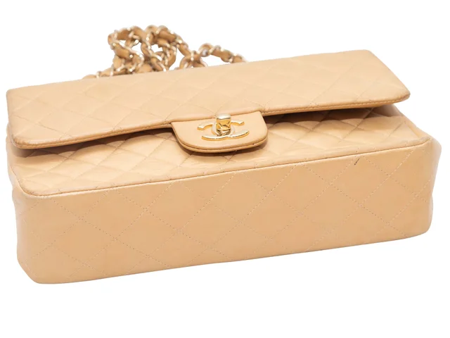 Tan Chanel 2002 Small Double Flap Bag in Brown Leather from Designer Revival, photo 2 of 2