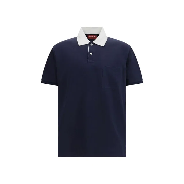 Gucci Blue Cotton Polo Shirt in Blue from HEWI