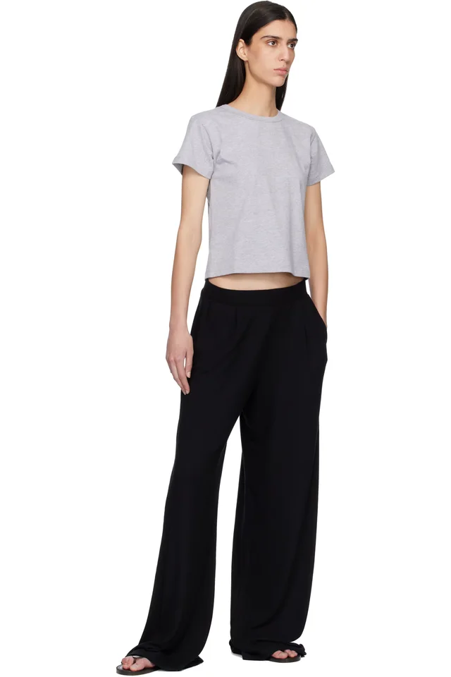 LESET Black Lauren Pleated Pocket Trousers, photo 4 of 4 from SSENSE