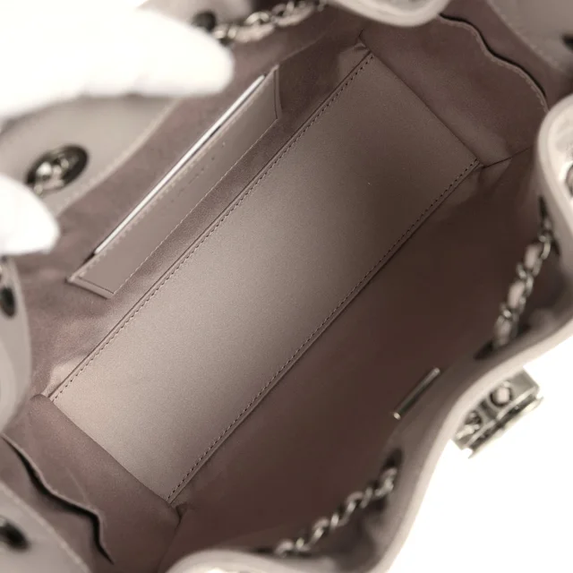 Chanel Mini 25 Hobo Bag Dark Grey Caviar Aged Ruthenium Hardware in Grey Caviar leather from Madison Avenue Couture, photo 6 of 8