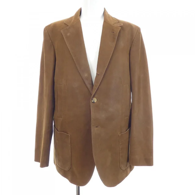 Brunello Cucinelli leather jacket in BRAUN type M from KOMEHYO