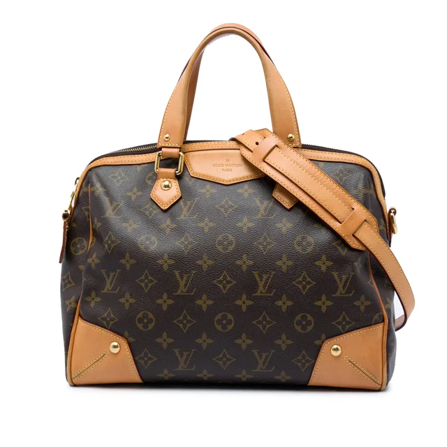 Brown Louis Vuitton Monogram Retiro PM Satchel in Brown Coated canvas from Designer Revival