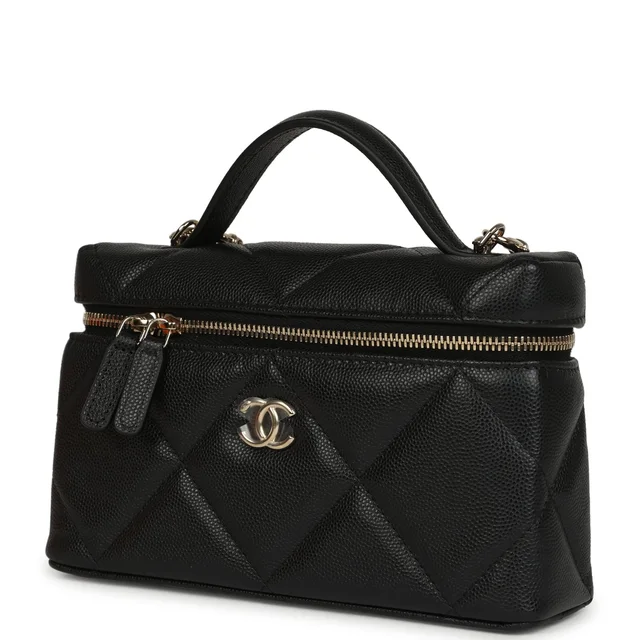 Chanel Top Handle Long Vanity Case in Black Caviar leather from Madison Avenue Couture, photo 2 of 2