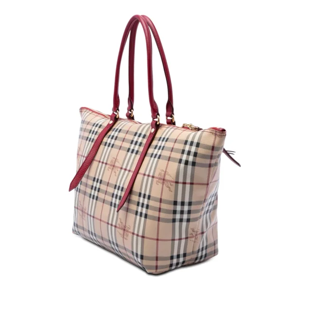 Beige Burberry Medium Haymarket Check Coated Canvas Salisbury Tote in Beige Coated canvas from Designer Revival, photo 2 of 6
