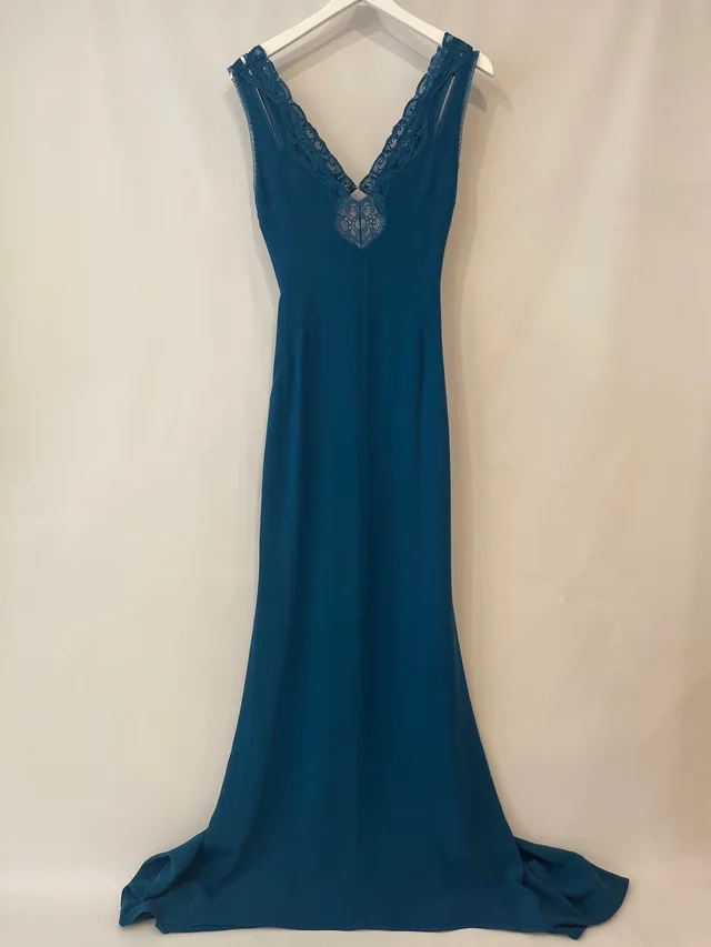Stella McCartney Blue Maxi Lace Backless Gown Long Dress Size IT 42 (UK 10) in Blue from Sellier, photo 2 of 2