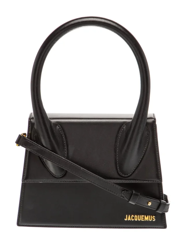Jacquemus Leather Le Grand Chiquito Medium in black Leather from The RealReal
