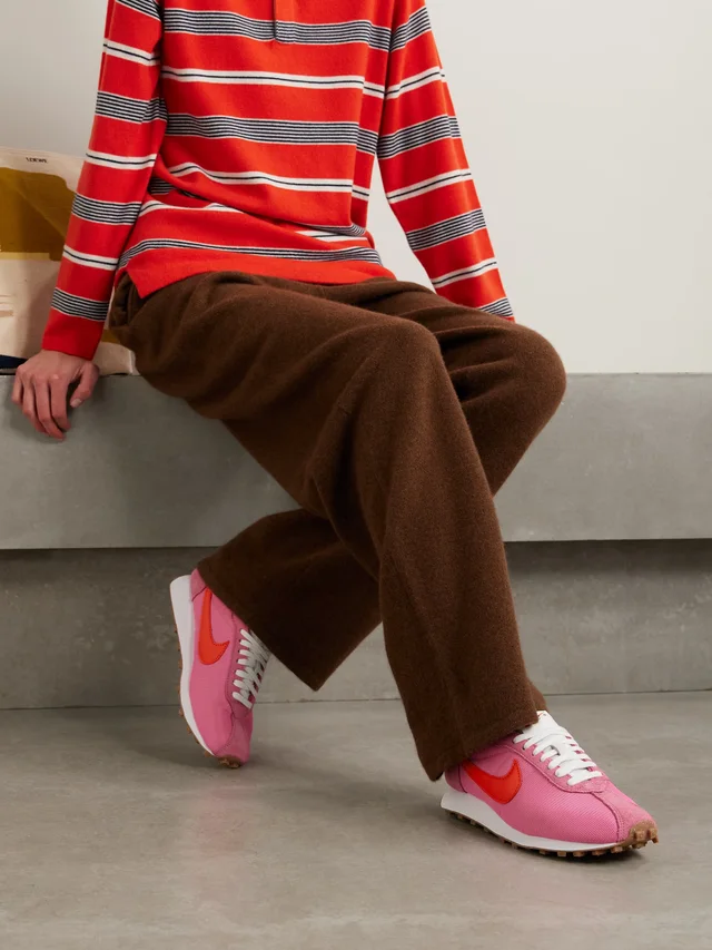 NIKE LD-1000 leather and brushed suede-trimmed mesh sneakers in Pink, photo 2 of 2 from NET-A-PORTER (Canada)