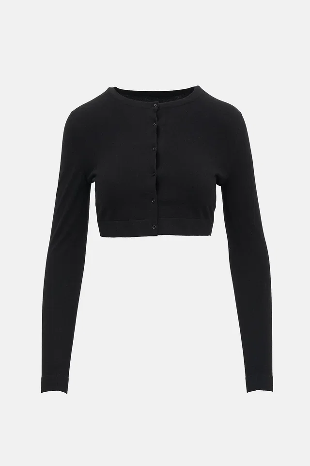 Alaïa Jersey Knit Cropped Cardigan from VSP Consignment
