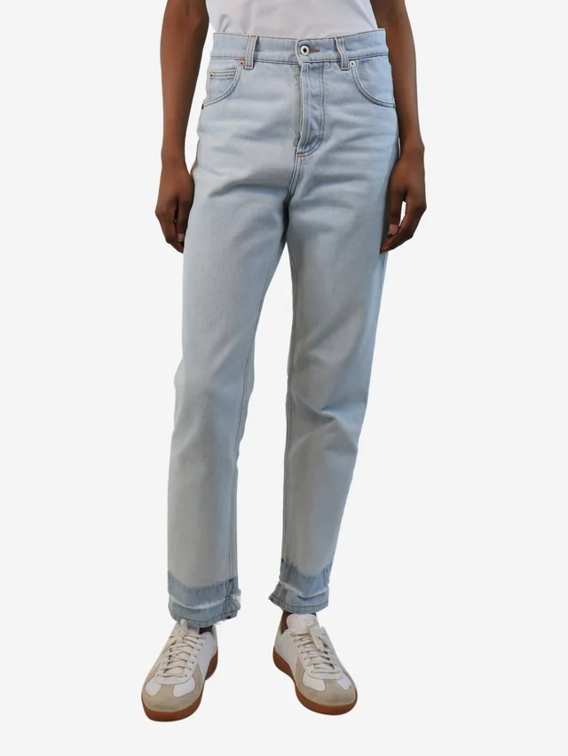 Loewe Blue distressed jeans - size UK 8 in Blue from Sign of the Times