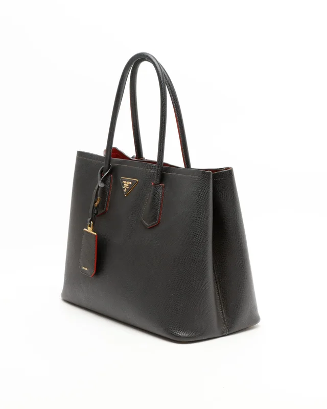 Prada Large Saffiano Double Bag in Saffiano leather from A Retro Tale, photo 2 of 14