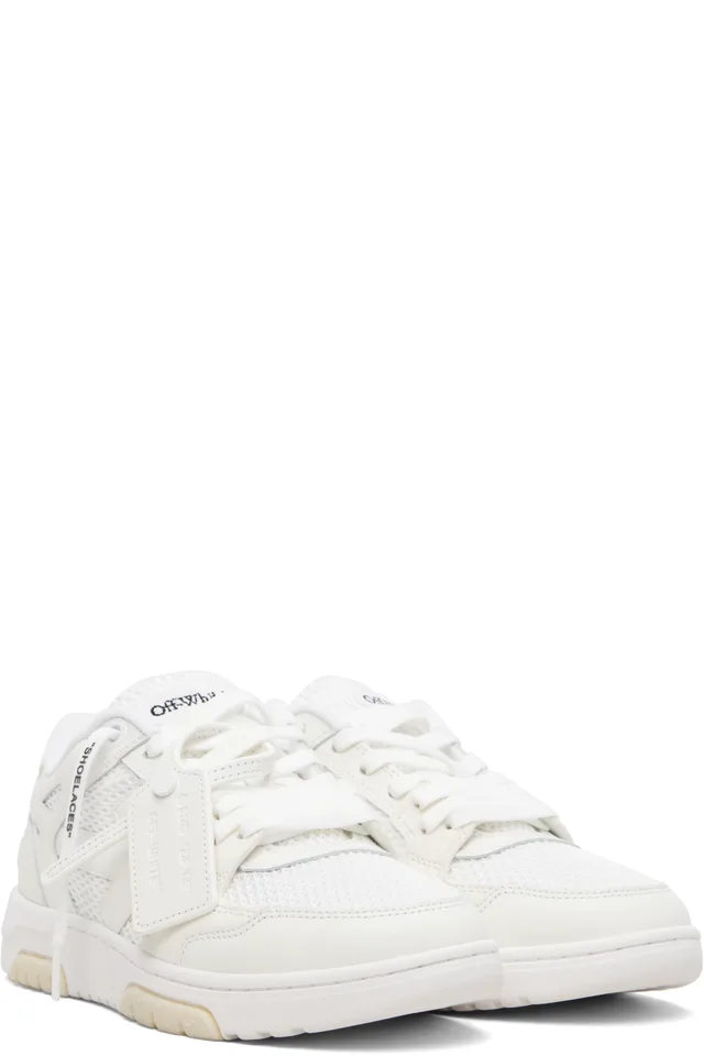 White & Off-White Slim Out Of Office Sneakers, photo 4 of 5 from SSENSE
