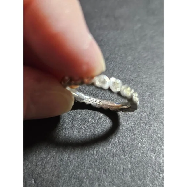 Coach Sterling Silver Heart Ring Size 6 in silver|gray from Poshmark, photo 6 of 9