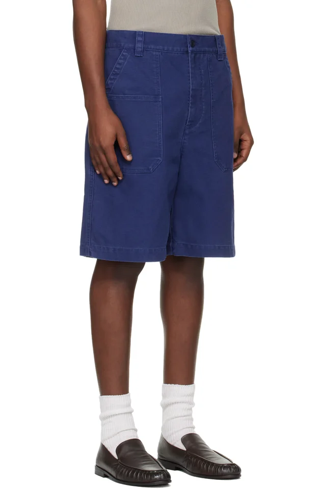 Isabel Marant Blue Akyle Shorts, photo 2 of 4 from SSENSE