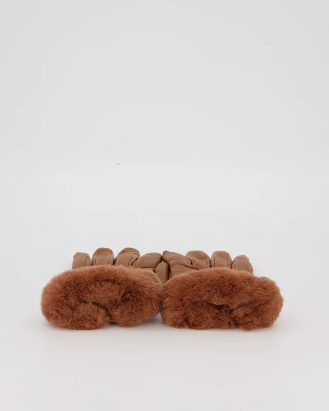 Hermès Kelly Brown Leather Gloves in Brown Leather from Sellier, photo 2 of 5