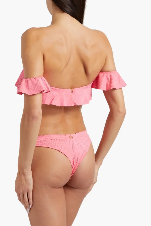 Vix Paula Hermanny Laser-Cut Low-Rise Bikini Briefs in Bubblegum, photo 3 of 4 from THE OUTNET