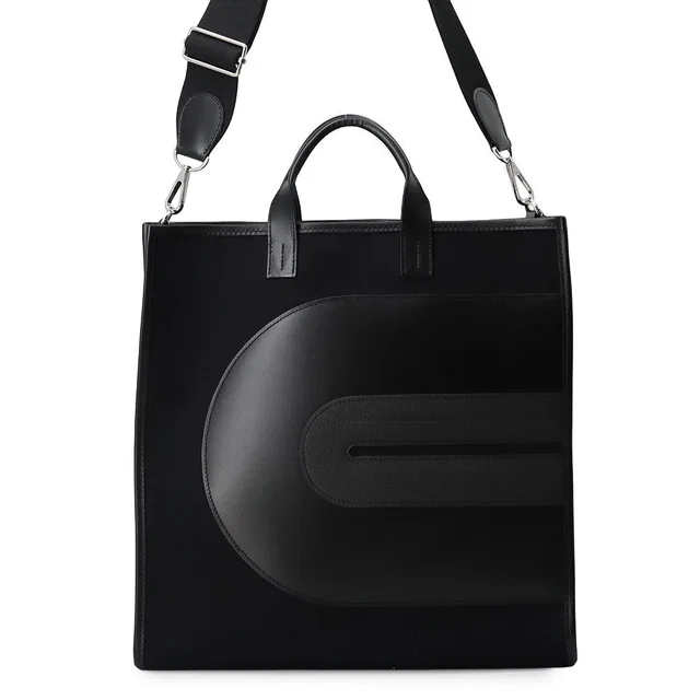 Hermès Tote Bag Orison Record Black Silver Toile Officier Swift 2-Way in Black Swift leather from The Reluxe