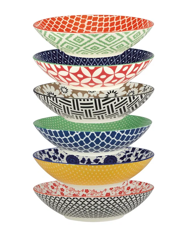 Certified International Porcelain Soho Set Of 6 Dinner Bowls, image 1 of 1 from Rue La La