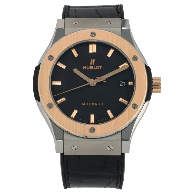 Hublot Classic Fusion Titanium King Gold 511.NO.1181.LR 45mm Bi-Colour Watch in Gold Leather from H&T