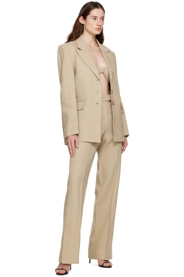 Aya Muse Beige Albo Bra, photo 4 of 4 from SSENSE