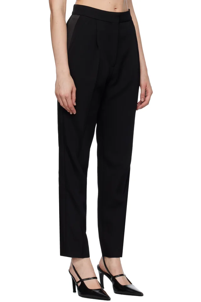 Erdem Black Straight Trousers, photo 2 of 2 from SSENSE