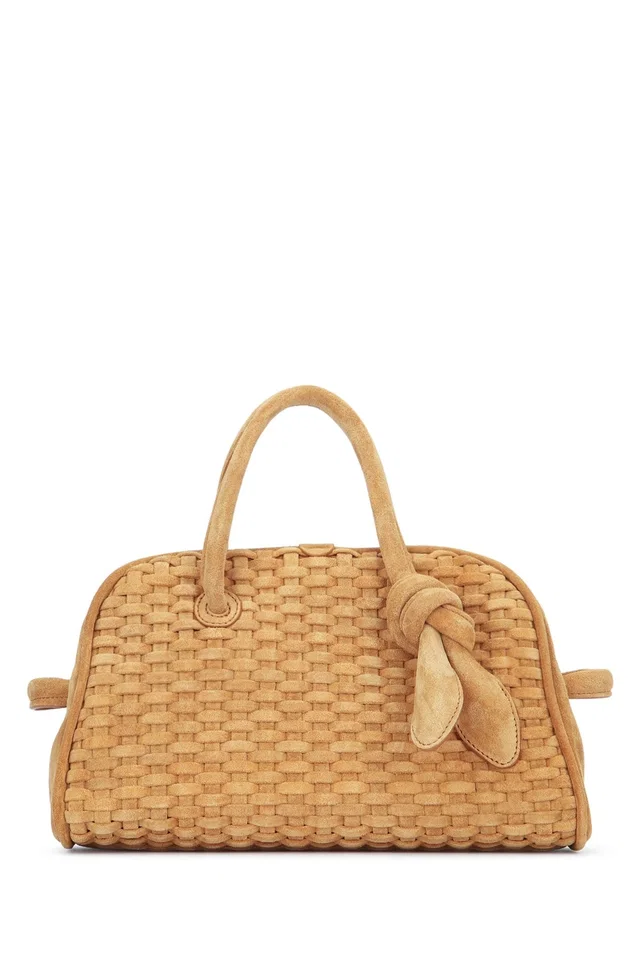 Jacquemus Petit Top Handle Bag — Camel in Brown Calfskin from HEWI