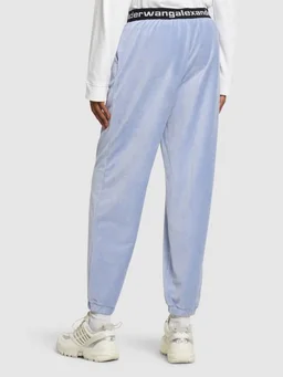 Alexander Wang Wide trousers with elastic waistband in 57% Cotton, 40% Polyester, 3% Elastane, photo 3 of 8 from LUISAVIAROMA