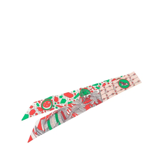 Multi Hermès La Danse des Amazones Silk Twilly Scarf Scarves in Silk from Designer Revival