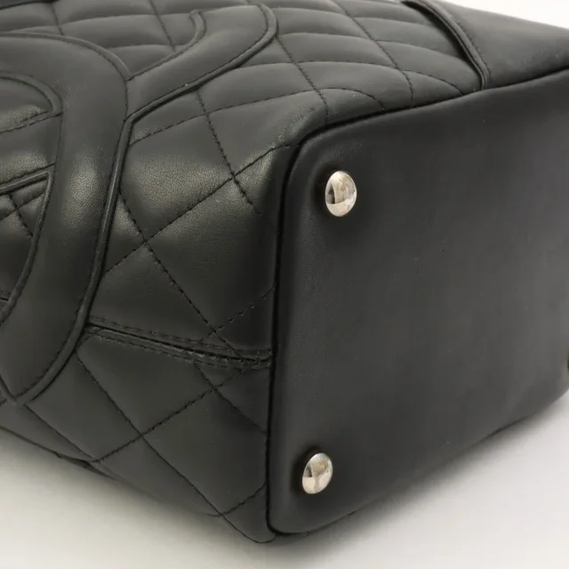 Chanel Cambon Tote Bag S, Black, circa 2003 in Black Calfskin from VINTAGE QOO TOKYO, photo 7 of 11