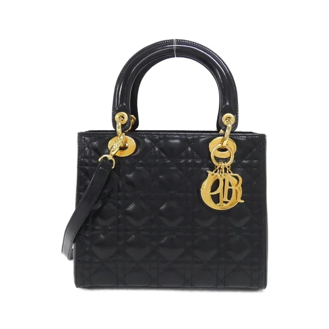 Dior 【ヴィンテージ】クリスチャンディオール レディ ディオール ミディアム バッグ in BLACK(ブラック) / GOLD(ゴールド)金具 from KOMEHYO