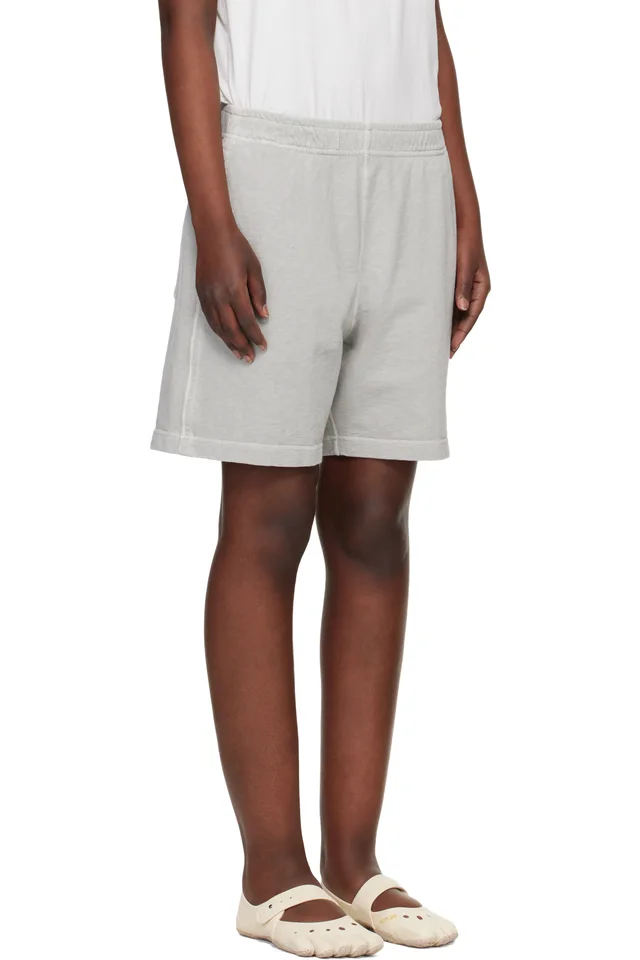 Stone Island Gray 6200014 Malfilé Fleece Old Effect Shorts, photo 2 of 4 from SSENSE