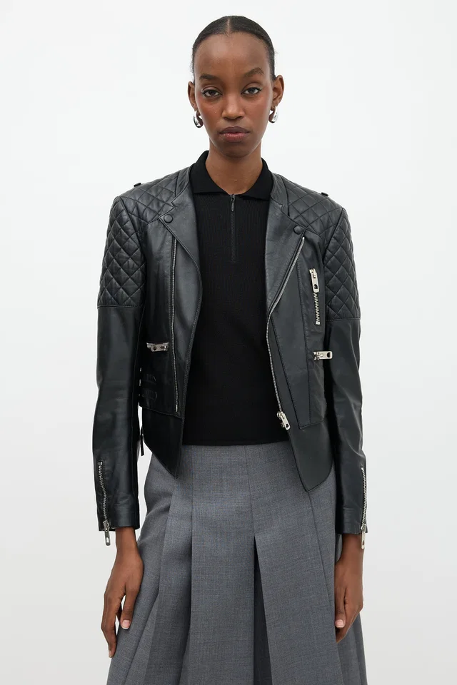 Balenciaga 2012 Leather Biker Jacket in Leather from VSP Consignment