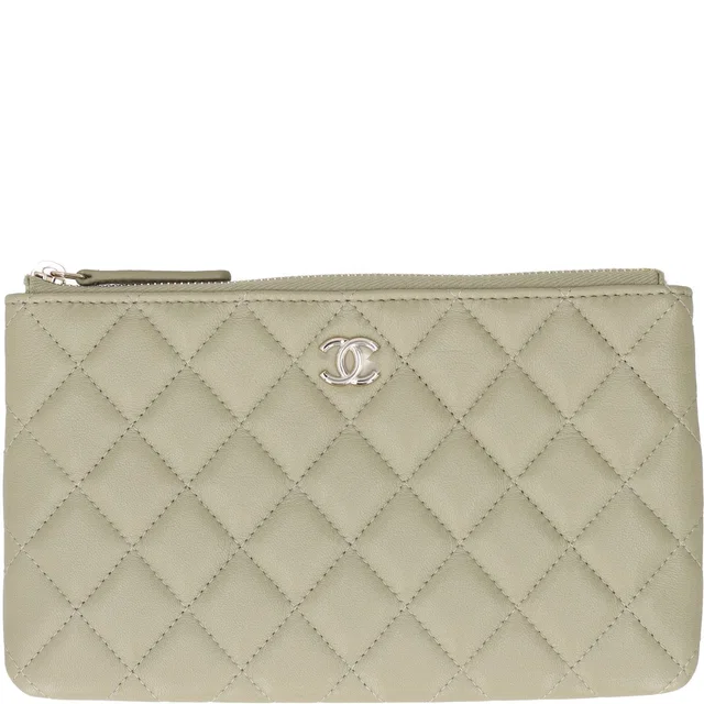 Chanel Lambskin Quilted Zipped Pouch 20 x 12 cms in Lambskin from HEWI