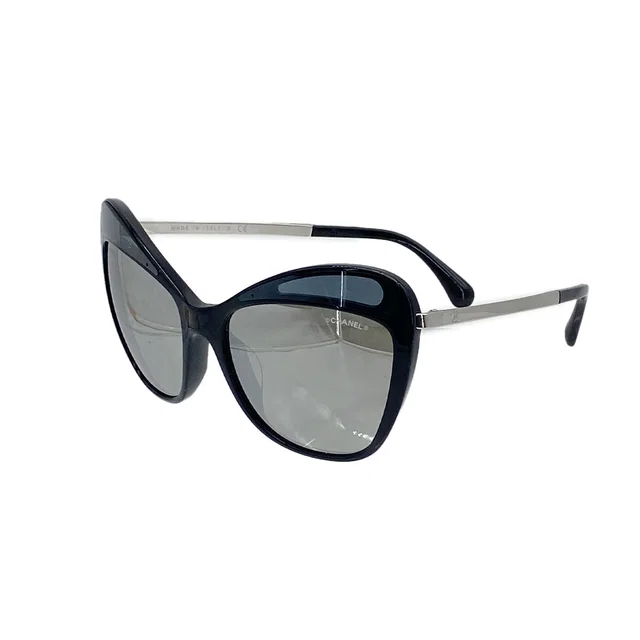 Chanel Cocomark Sunglasses Butterfly Shape Black Silver Eyewear in Black from Luxury Promise